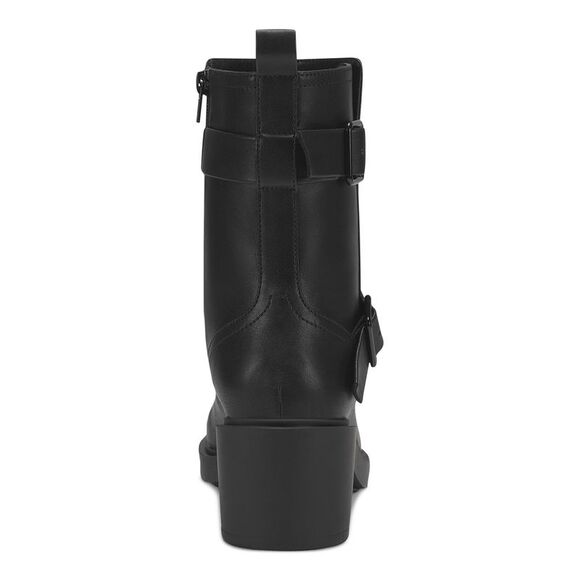 ALFANI Womens Black Buckle Accent Chantal Round Toe Block Heel Heeled Boots 11 M - Picture 2 of 4